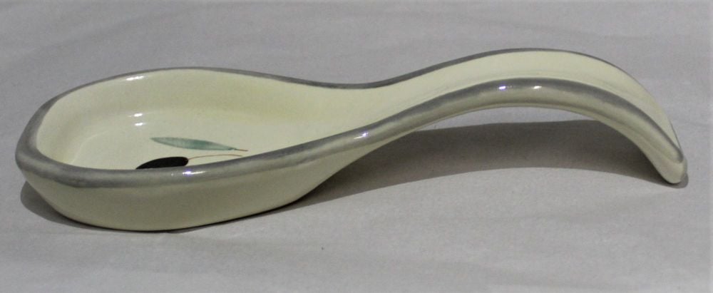 Small Spoon Rest - Grey Fresco design