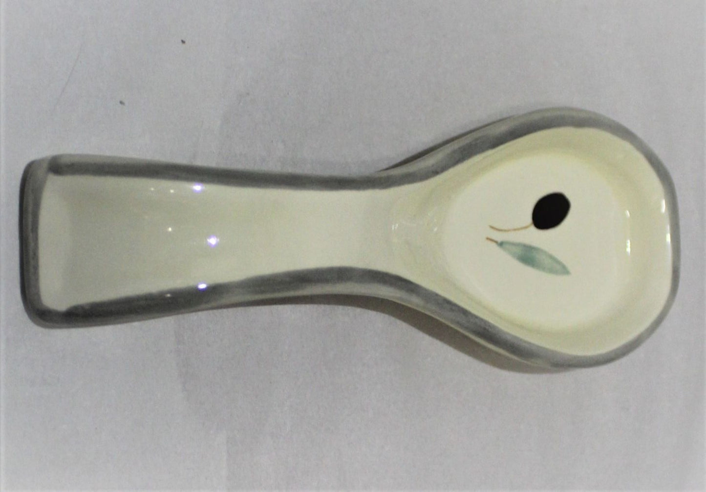 Small Spoon Rest - Grey Fresco design