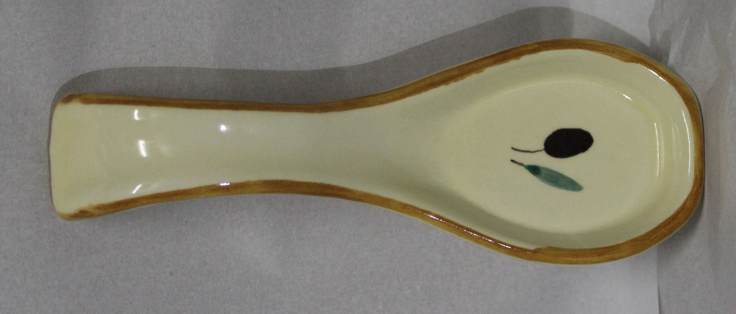 Small Spoon Rest - Orange Fresco design (Also known as Red or Terracotta)