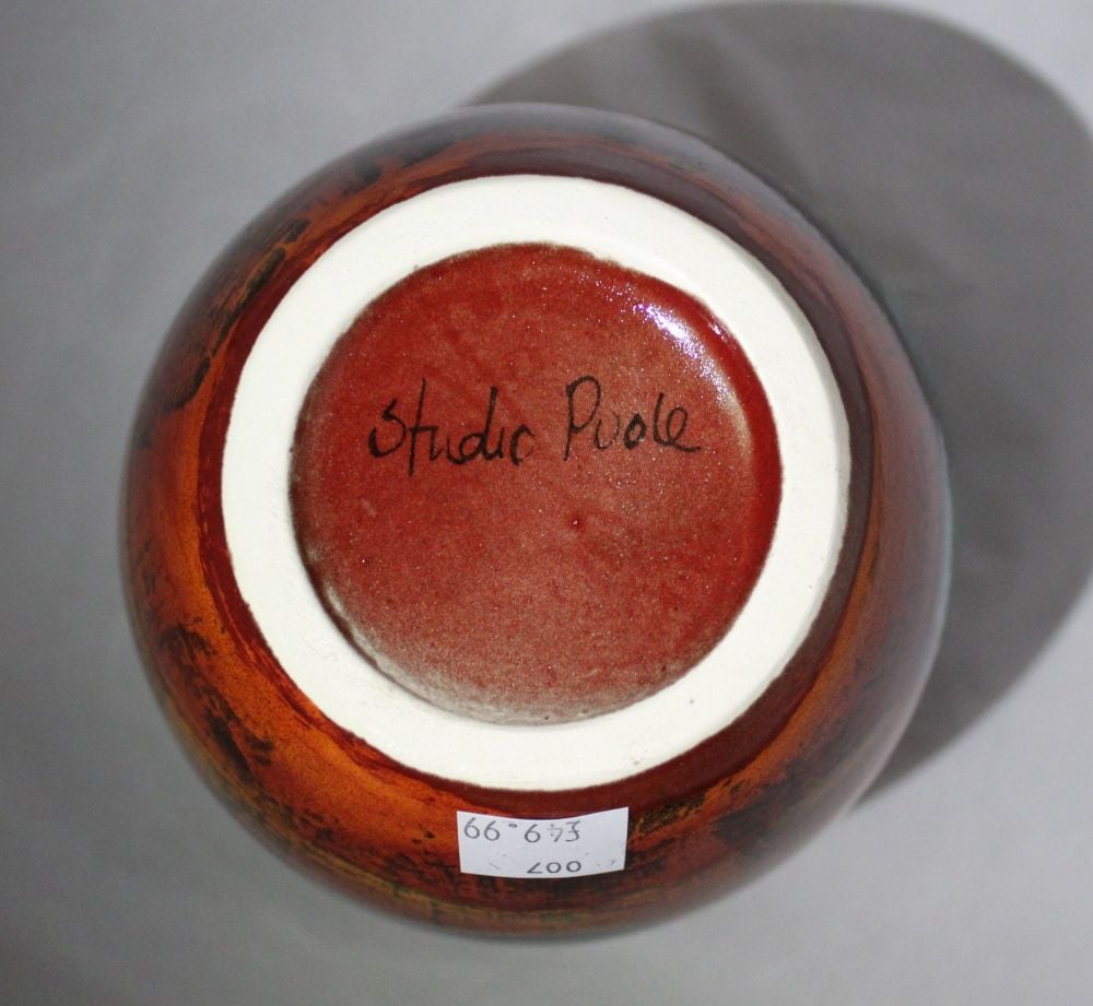 Ostrich egg Vase - Studio Poole Gemstones