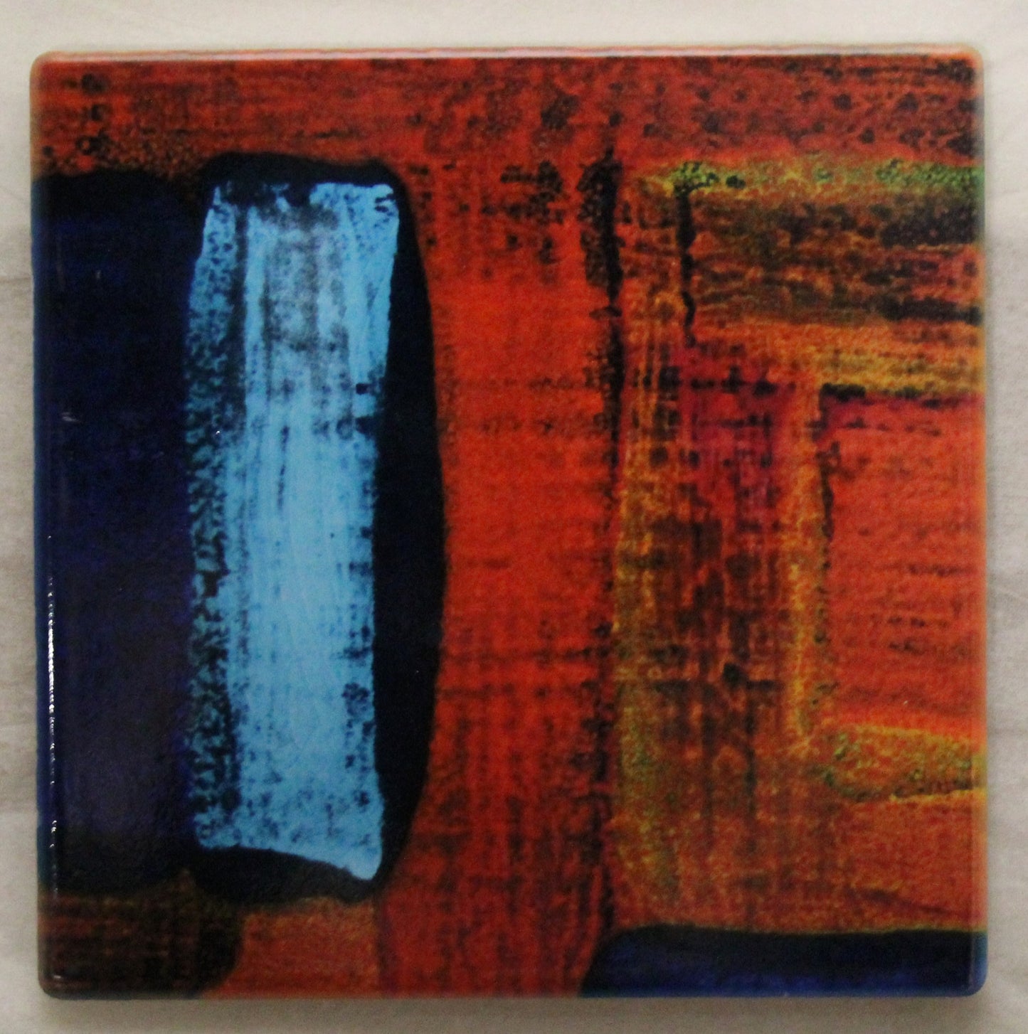 Sublimation Ceramic Coaster - Cork backed (square) - Studio Poole Gemstones design