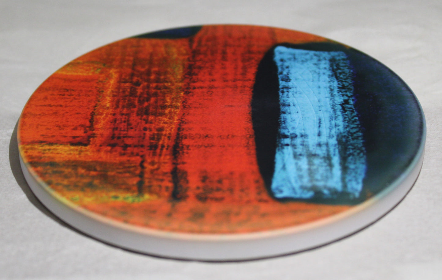 Sublimation Ceramic Coaster - Cork backed (round) - Studio Poole Gemstones design