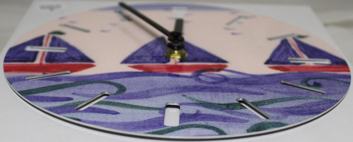 Sublimation Clock - Lorna's Boats design