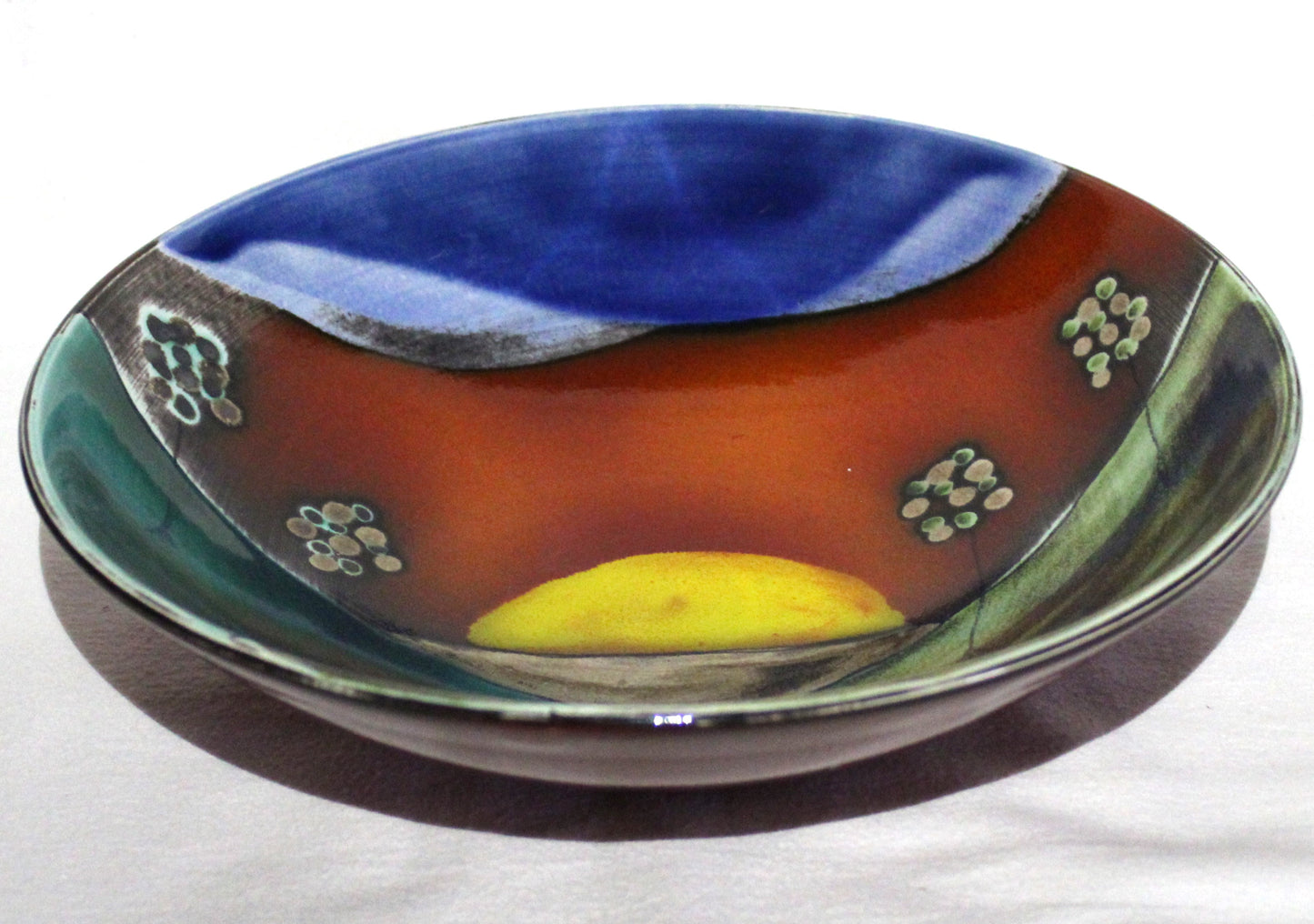 Hand-thrown Bowl - Studio Poole Sunrise design