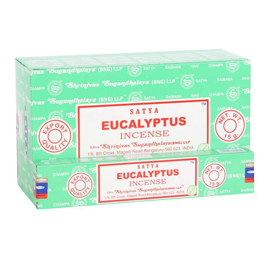 Set of 12 Eucalyptus Incense Sticks by Satya