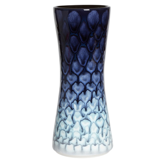 24cm Hourglass Vase - Ocean design