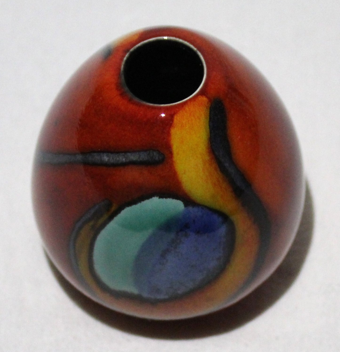 Mini Bud Vase - Studio Poole Peacock