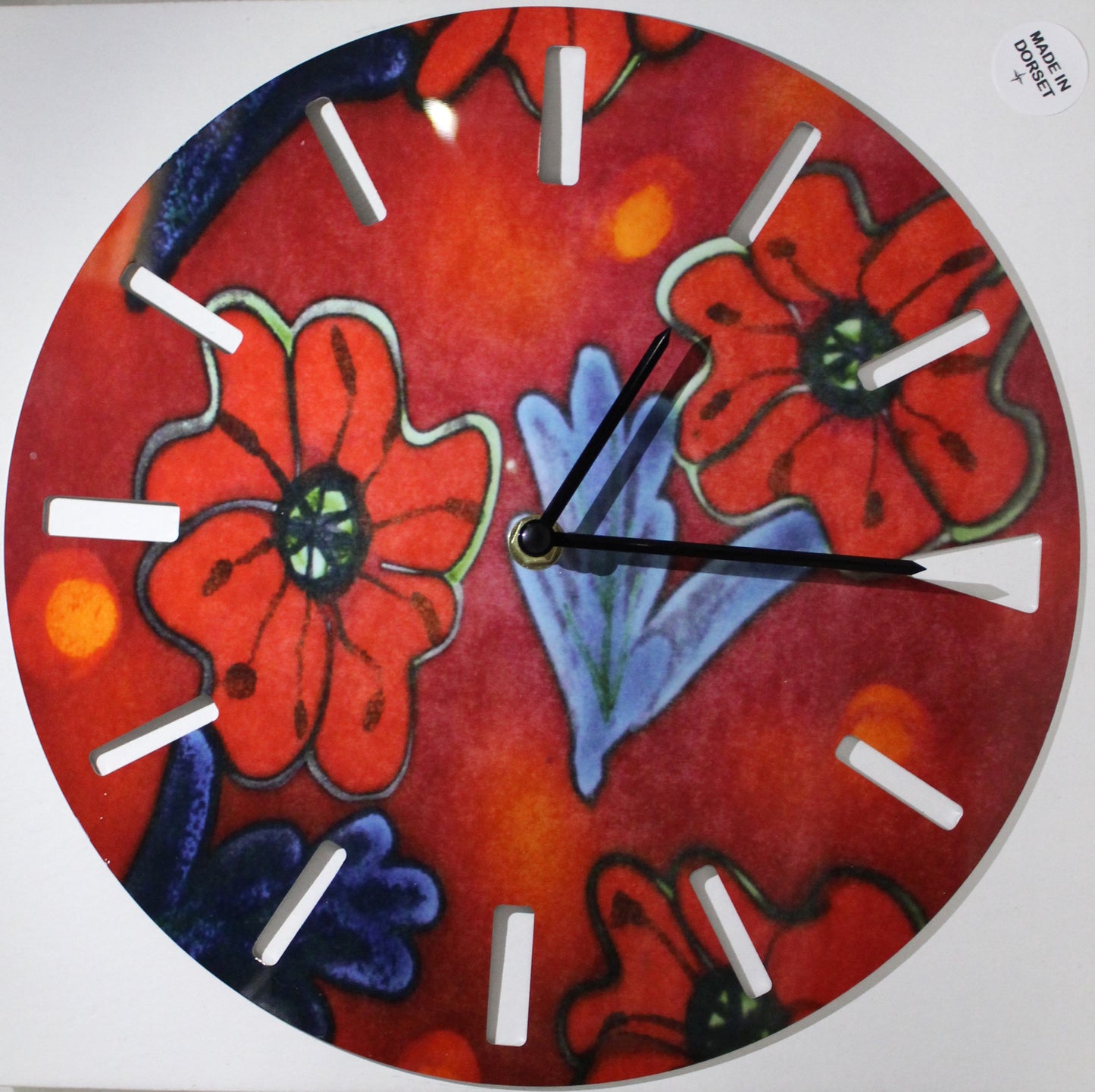 Large Sublimation Clock - Poppyfield design