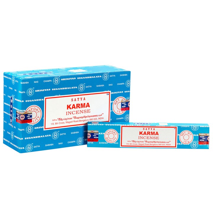 Set of 12 Karma Incense Sticks by Satya