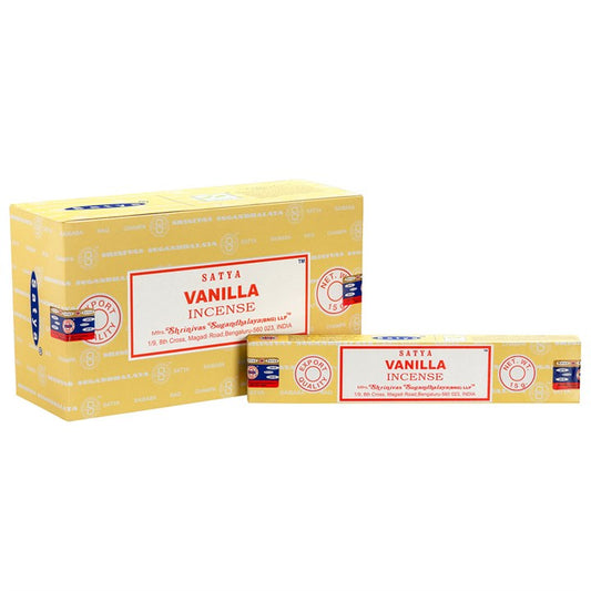 Set of 12 Vanilla Incense Sticks by Satya
