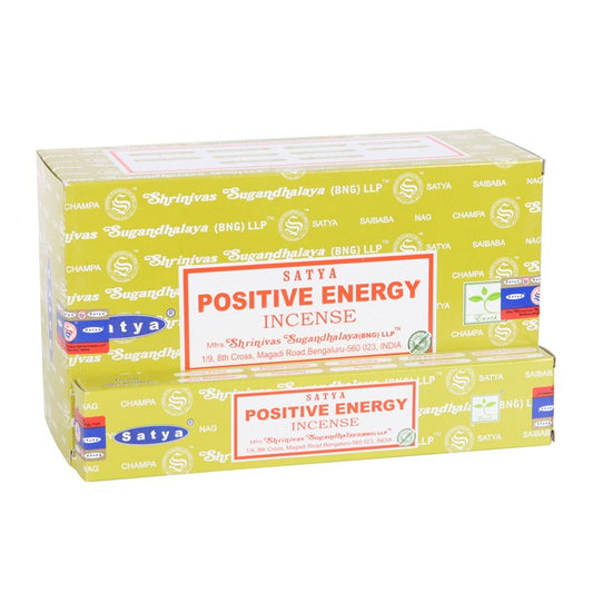 Set of 12 Positive Energy Incense Sticks by Satya