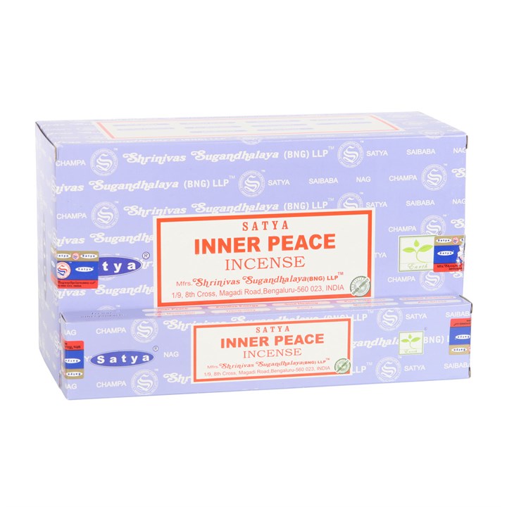 Set of 12 Inner Peace Incense Sticks by Satya