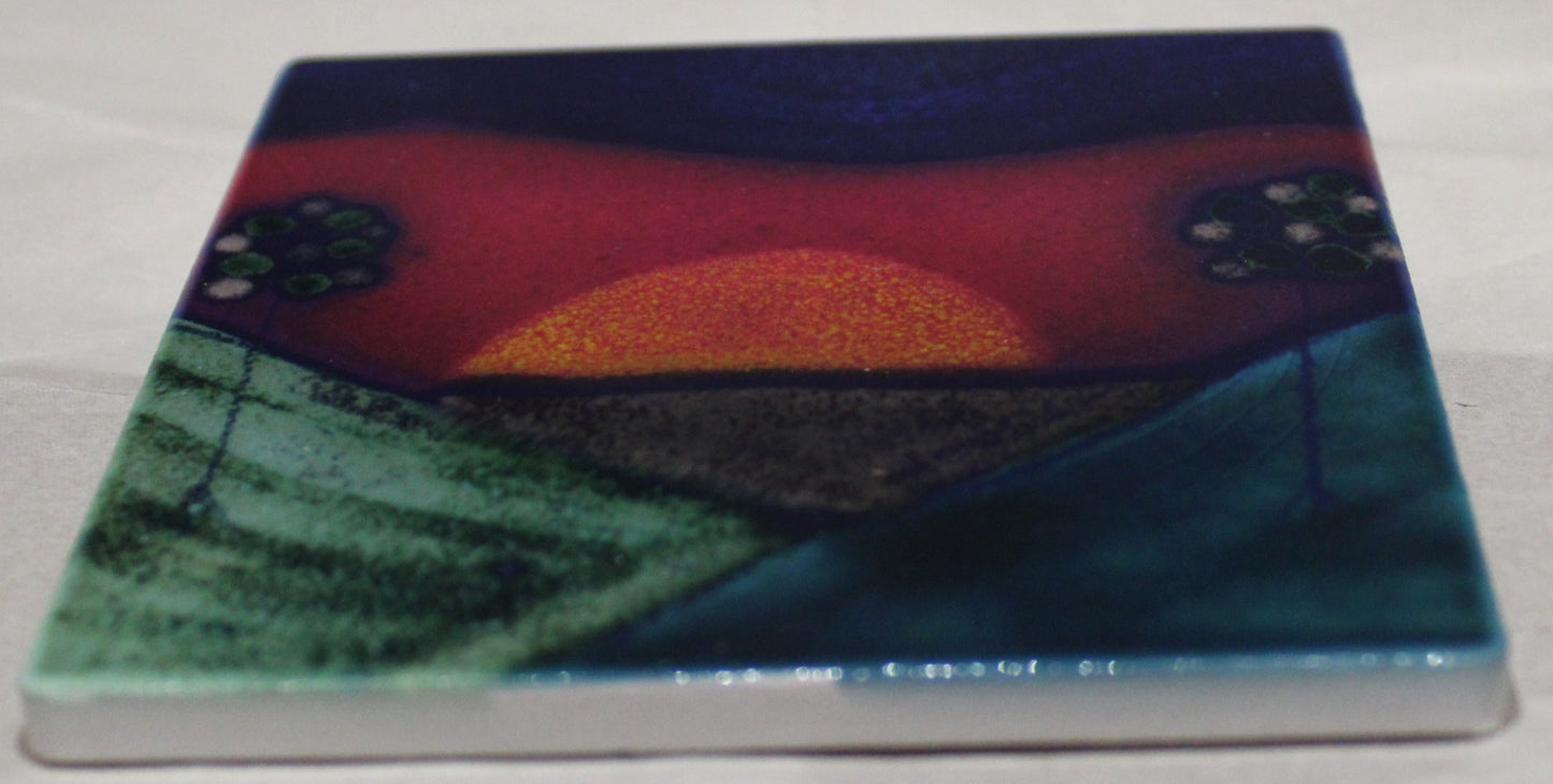Sublimation Coaster - Cork backed (square) - Studio Poole Sunrise design