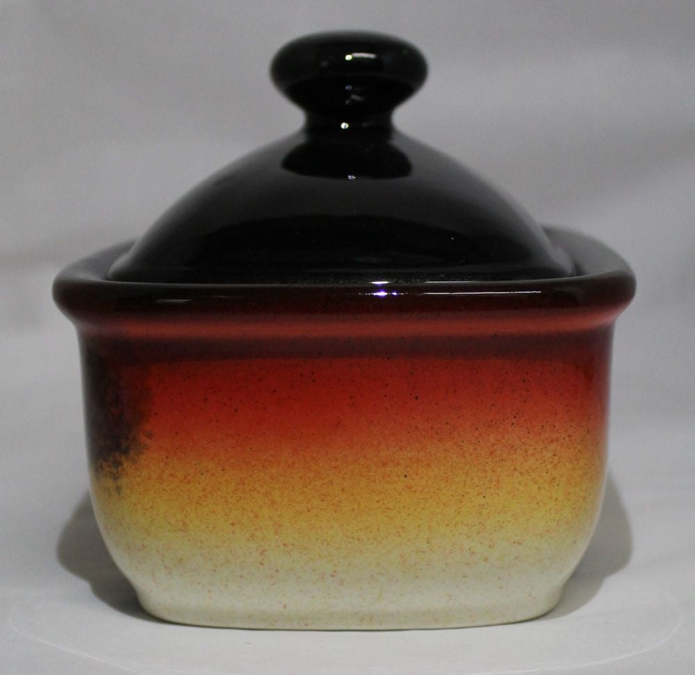 Butter Dish - Studio Poole Sunset Trees design