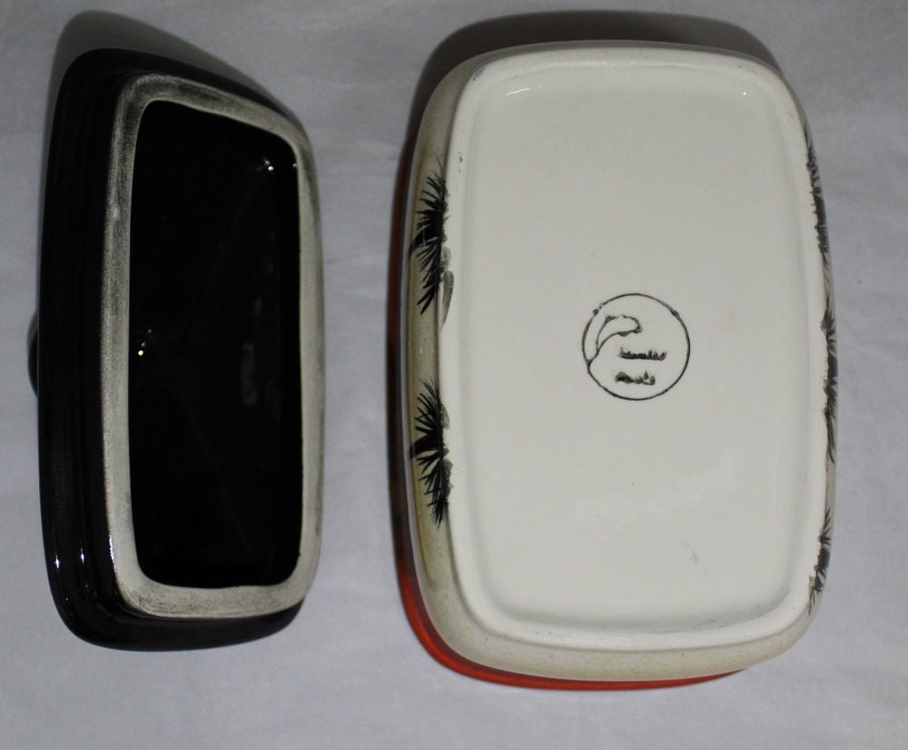 Butter Dish - Studio Poole Sunset Trees design