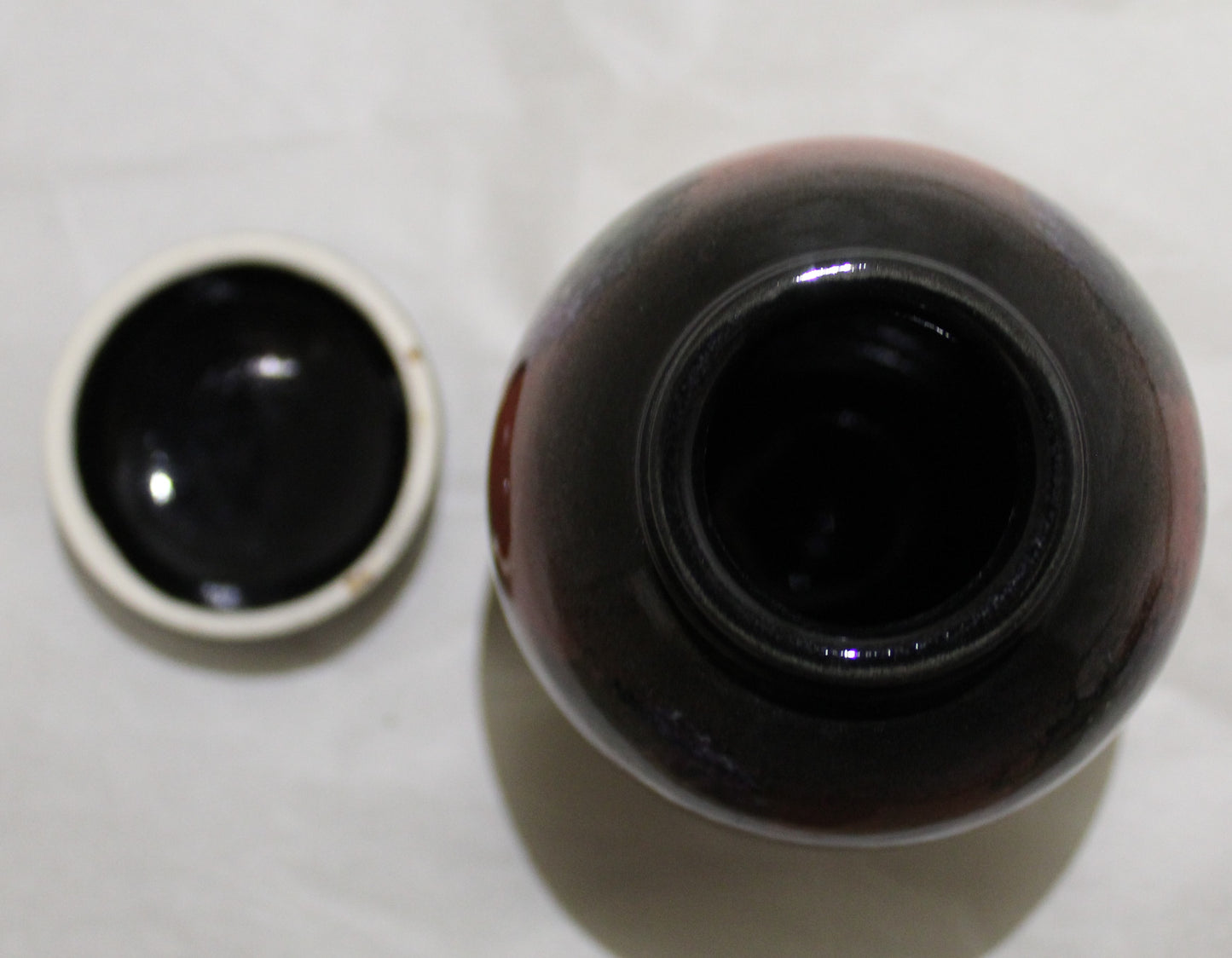 Hand-thrown Mini Ginger Jar - Studio Poole Sunset Trees design