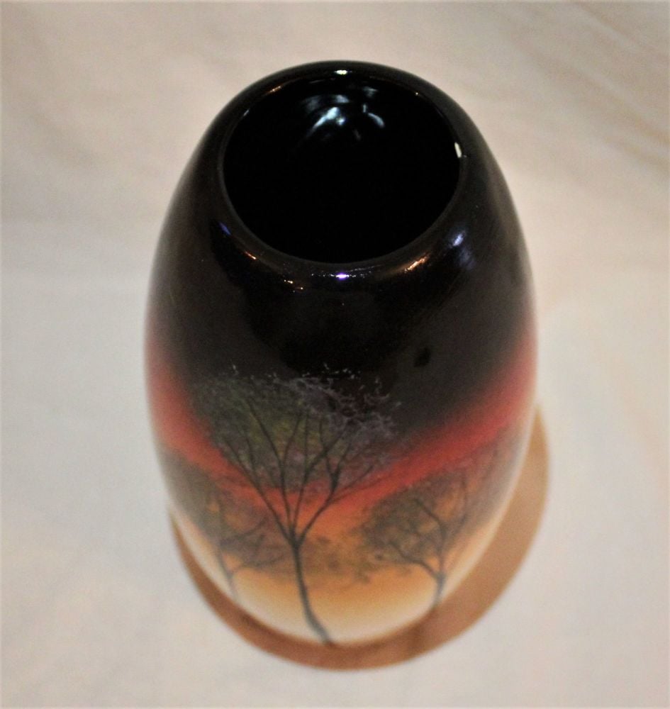 Torpedo Vase - Studio Poole Sunset Trees