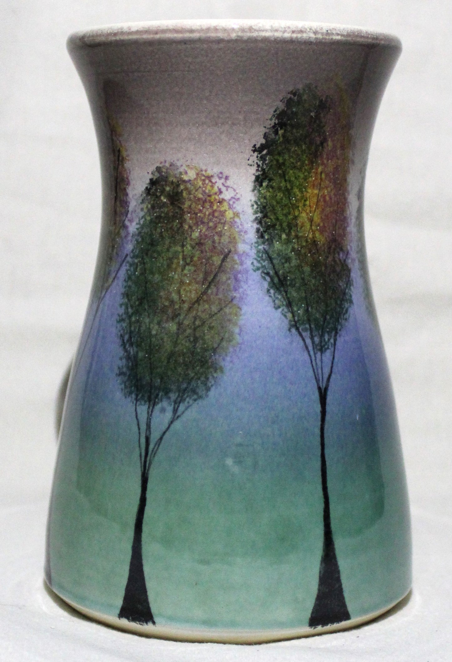 Hand Thrown 17cm Vase - Trees in the Mist