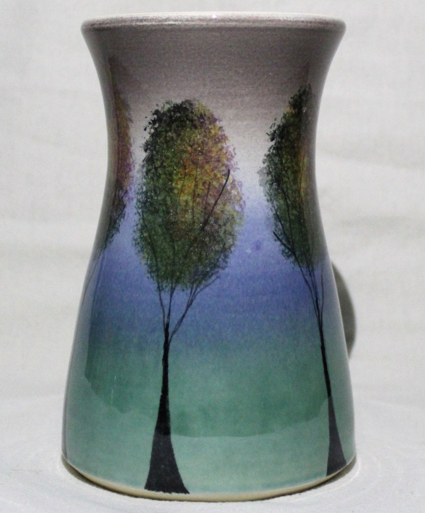 Hand Thrown 17cm Vase - Trees in the Mist