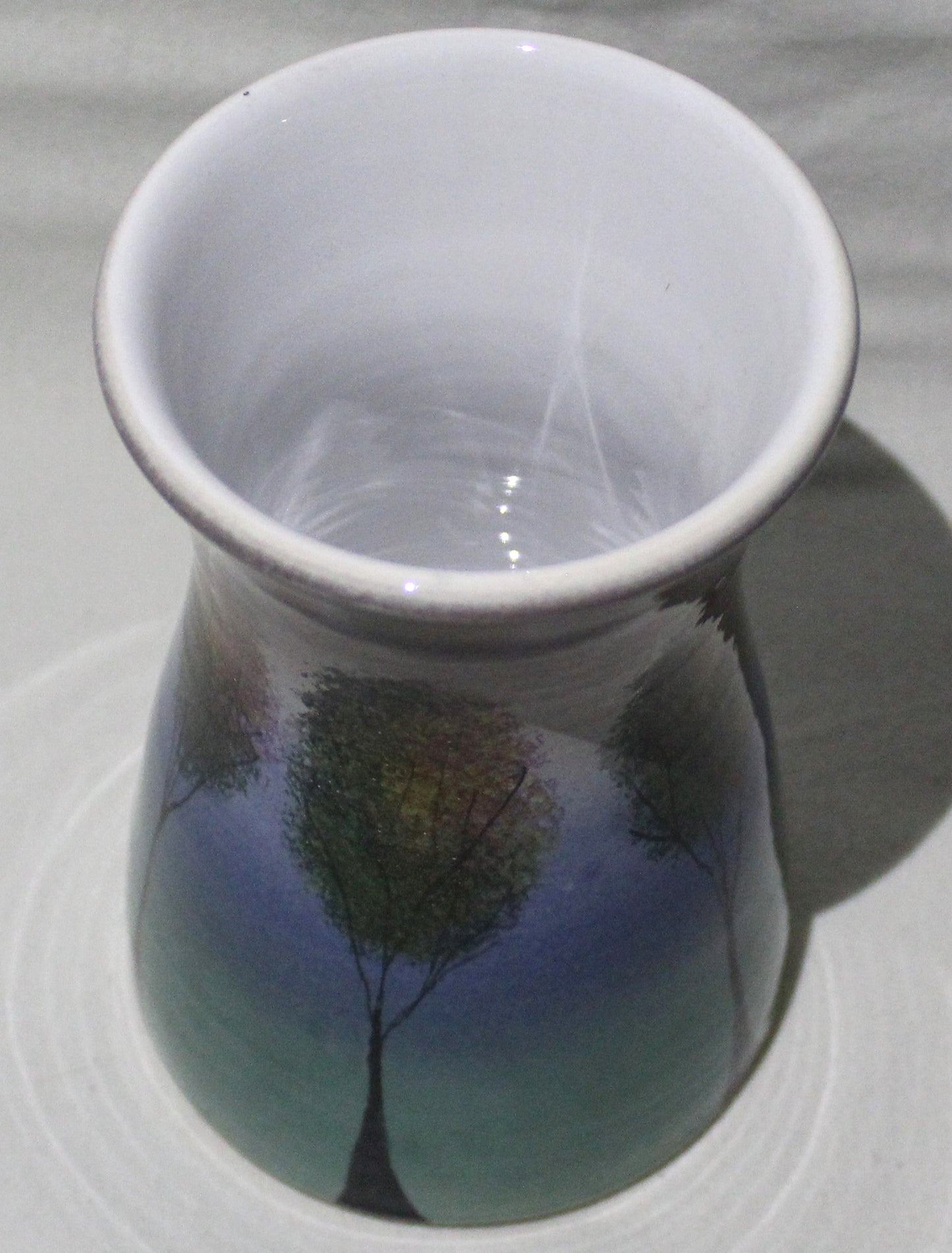 Hand Thrown 17cm Vase - Trees in the Mist