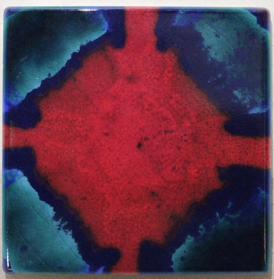 Sublimation Ceramic Coaster - Cork backed (square) - Studio Poole Volcano design