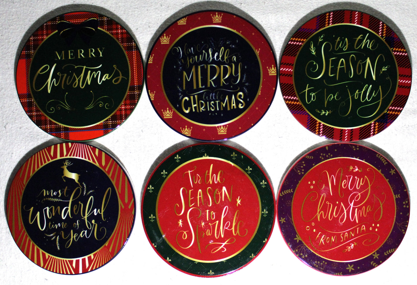 Christmas Coasters - 6 Set